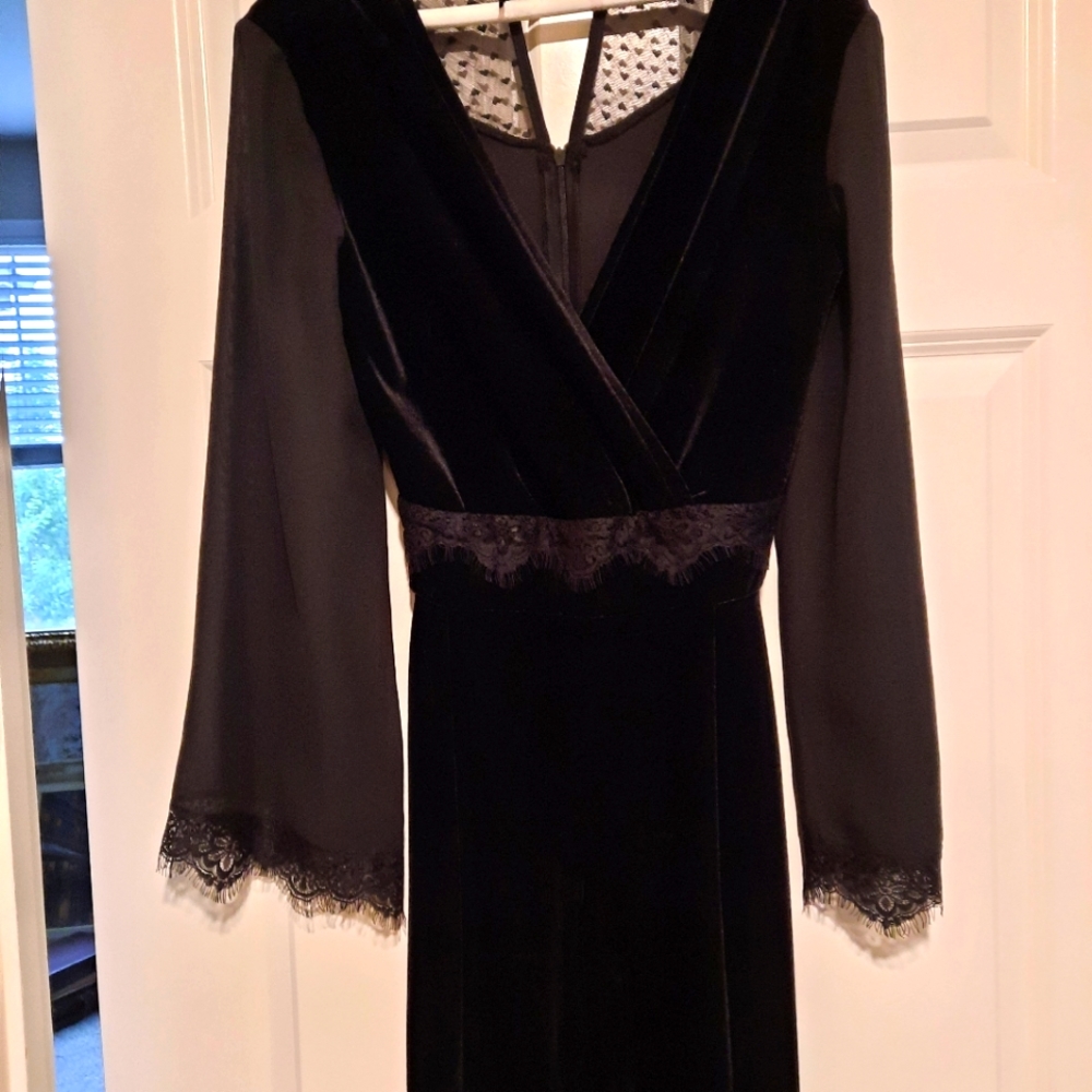 Black velvet jumpsuit